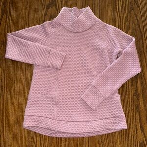 Jones New York Dusty Pink Quilted Cowlneck Pullover Size Small